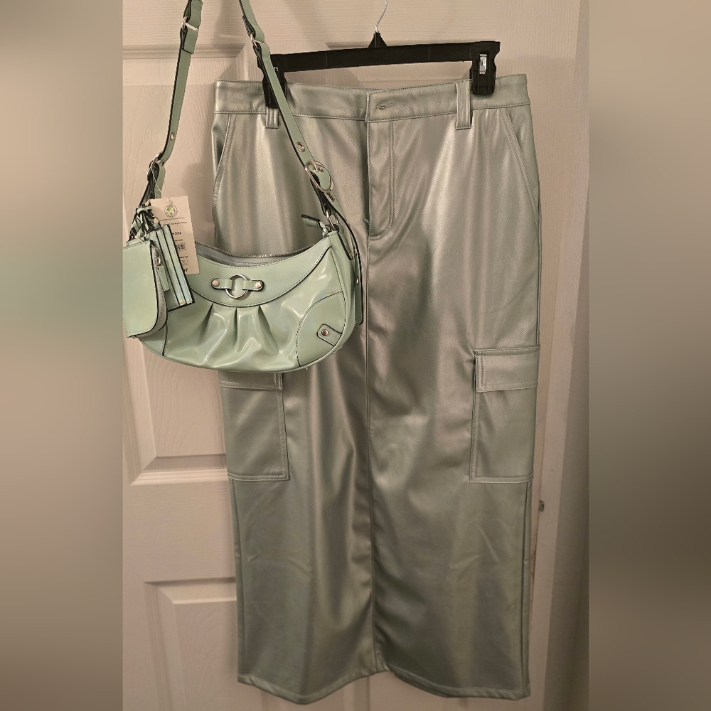 Faux Leather Skirt